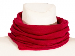 Schlauch-Tuch, Schlupftuch, Schal aus 100% Merino-Wolle, Farbe: rot 