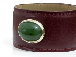 Jade in Gold gefasst, kompatibel zu Charlotte 21