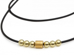 2 Lochkugeln, 333er Gold, poliert, 6 mm Durchmesser, und Goldwalze