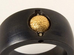 2 Lochkugel, 585er Gold, diamantiert, 6 mm Durchmesser, kompatibel zu Charlotte 21