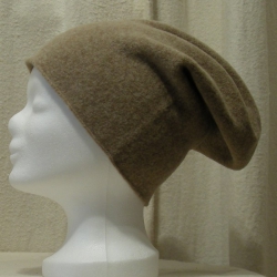 Mütze mit Rollrand, Farbe: camel-meliert