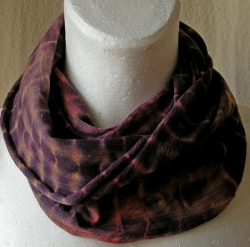 Schlauch-Tuch, loop, Schal aus 100% Merino-Wolle, handgebatikt