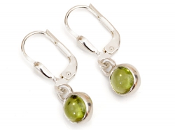 Ohrhänger Peridot-Cabochons in 925er Silber