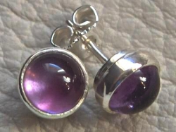 Ohrstecker mit Amethyst in 925er Silber