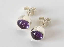 Ohrstecker mit Amethyst in 925er Silber