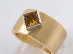 Bandring, kompatibel zu Charlotte 21, 585er Gold; mit Citrin-Carré