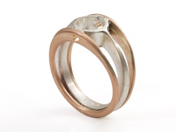 Ring, Rotgold/Silber, Charlotte 21 kompatibel 