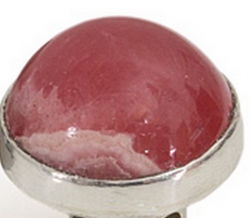 rundes Rhodocrosit-Köpfchen in Silber