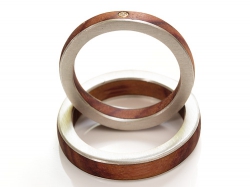 Ringe: 925er Silber & Rosenholz
