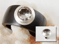 Köpfchen mit facettiertem natürlichen Edelstein in 925er Silber