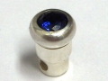 Saphir blau, in 925er Silber, bauchige Fassung, Köpfchen zu Charlotte 21 kompatibel