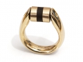 Ring, Gold, Tipit M kompatibel, hier mit Gold-Ebenholz-Walze