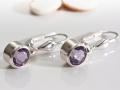 Ohrhänger: Amethyst facettiert in 925er Silber