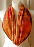 Schlauch-Tuch, loop, Schal aus 100% Merino-Wolle, handgebatikt