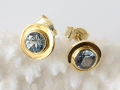 Ohrstecker, 585er Gold, Aquamarin
