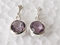 Ohrstecker mit  Hängeteil: mit Amethyst, in 925er Silber