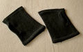 Pulswärmer mit Daumenloch aus 100% MERINO-Wolle, Farbe: schwarz