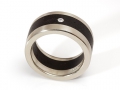Ring "Ebenholz & Silber/Gold"