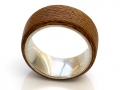 Ring "außen Bugholz/Bentwood & innen Silber/Gold"