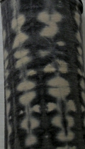 Schlauch-Tuch, Schlupftuch, Schal aus 100% Merino-Wolle, handgebatikt, sand-schwarz