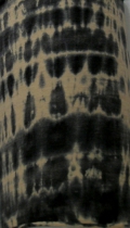 Schlauch-Tuch, Schlupftuch, Schal aus 100% Merino-Wolle, handgebatikt, sand-schwarz