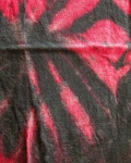 Schlauch-Tuch, Schlupftuch, Schal aus 100% Merino-Wolle, handgebatikt, rot-schwarz