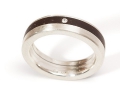 Ringe Silber-Kokosnuss-Silber mit Brillant