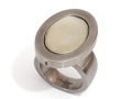 Mondstein oval, 20 x 14 mm, in Silber, kompatibel zu Charlotte 21