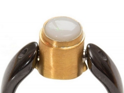 weisser Opal in 925er Silber, vergoldet für Tipit S