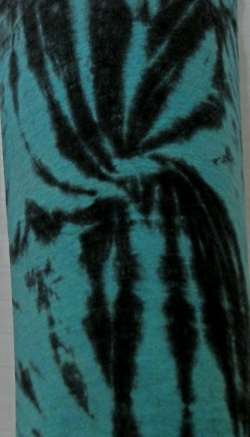 Schlauch-Tuch, Schlupftuch, Schal aus 100% Merino-Wolle, handgebatikt, türkis-schwarz