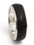 Silber/Ebenholz/Silber-Ring