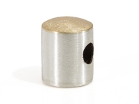 Zylinder 750er Gold+925er Silber, Querbohrung